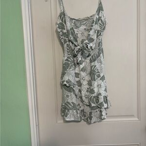 Ocean Drive Green and White Floral Dress